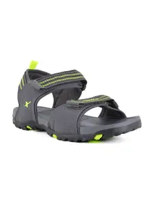 Sparx Men Grey & Green Sports Sandals