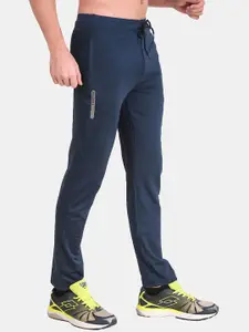 FITINC Men Navy Blue Solid Slim-Fit Track Pants