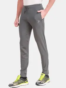 FITINC Men Grey Solid Slim-Fit Dry Fit Training & Gym Workout Track Pant