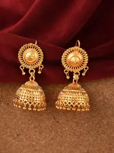 Silvermerc Designs Gold-Toned Dome Shaped Jhumkas Earrings
