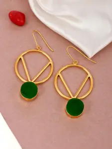 Silvermerc Designs Gold-Toned Circular Drop Earrings