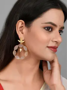 Silvermerc Designs Gold-Toned Circular Drop Earrings