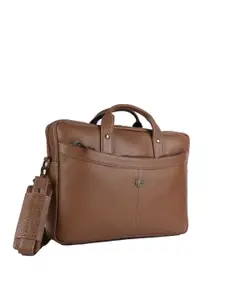 HAMMONDS FLYCATCHER Men Brown Leather Laptop Bag