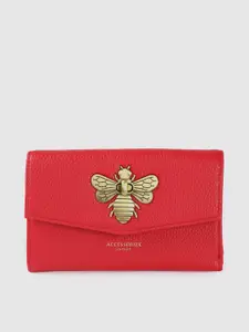Accessorize Women Red Faux Leather Britney Bee Wallet