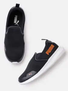 Puma Men Navy Blue Solid Turf Slip-On Regular Running Shoes