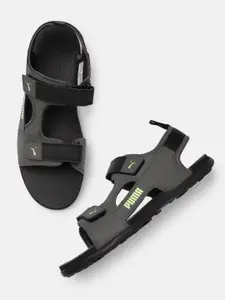 Puma Men Grey & Black Outstretch V2 Sports Sandals
