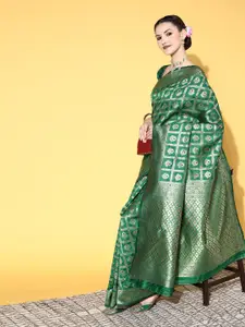 Saree mall Ethnic Motifs Saree with Woven Design Border
