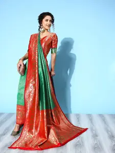Saree mall Ethnic Motifs Saree with Woven Design Border