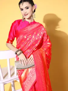 Saree mall Ethnic Motifs Saree with Woven Design Border