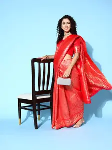 Saree mall Ethnic Motifs Saree with Woven Design Border