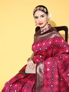 Saree mall Geometric Saree with Woven Design Border