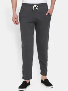 V-Mart V-Mart Men Grey Melange Solid Cotton Track Pants