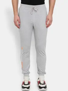 V-Mart Men Grey Solid Cotton Joggers