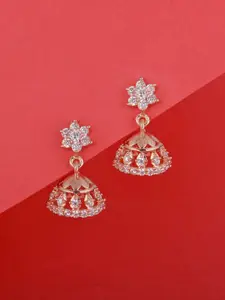 GIVA 925 Sterling Silver Rose Gold Plated Enticing Jhumki