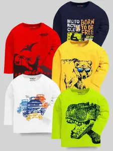 KUCHIPOO Boys Multicoloured 5 Printed Applique T-shirt