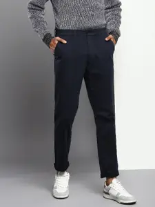 Calvin Klein Jeans Men Navy Blue Smart Slim Fit Chinos