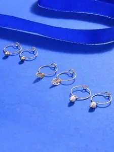 Accessorize London Pink Circular Studs Earrings