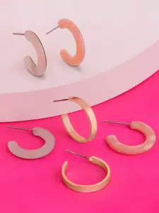 Accessorize London Set of 3 Multi Celestial Resin Hoop Earrings