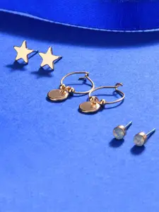 Accessorize London Set of 3 Circular Stud Earrings