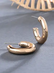 Accessorize London Women Gold Willow Small Thick Hoop Earring