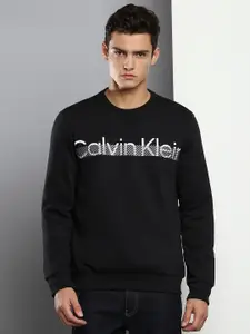 Calvin Klein Jeans Men Black Printed Sweatshirt