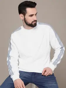Calvin Klein Jeans Men White Pure Cotton Sweatshirt