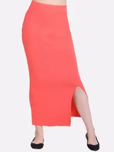 LAASA  SPORTS Women Red Solid Pencil Maxi Skirt