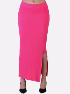 LAASA  SPORTS Women Pink Solid Pencil Midi Skirt