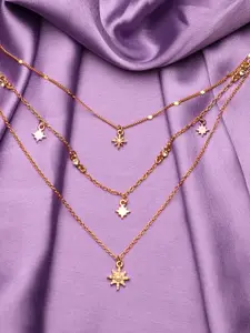 Accessorize Women Set Of 3 Gold-Toned 3 Starry Layered Necklaces