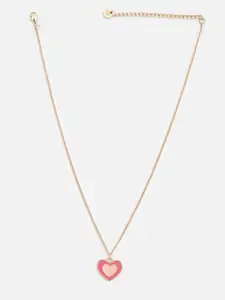 FOREVER 21 Gold-Toned & Pink Necklace