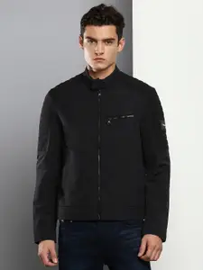 Calvin Klein Jeans Men Black Solid Lightweight Tailored Jacket