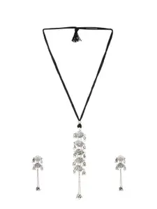 CARDINAL  Silver Oxidised Necklace Set