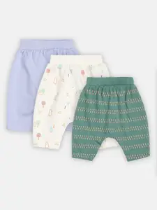 MINI KLUB Newborn Boys Pack Of 2 Printed Organic Cotton Track Pants