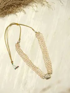 Ruby Raang Gold-Toned & White Gold-Plated Handcrafted Necklace