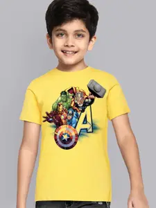 Kids Ville Captain America Printed Tshirt For Kids Boys