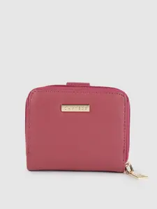 Caprese Women Fuchsia Solid Two Fold Wallet