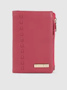 Caprese Women Fuchsia Solid Two Fold Wallet