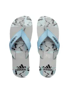 ADIDAS Men Blue & Grey Printed Laken Flip-Flops