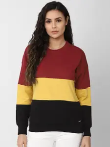 Van Heusen Woman Women Multicoloured Colourblocked Sweatshirt