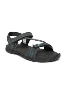 ADIDAS Men Black & Blue Printed Albula Sandals