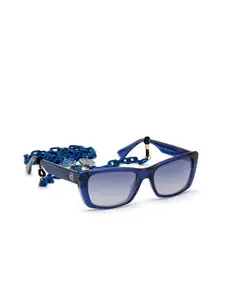 GUESS Women Blue Lens & Blue Wayfarer Sunglasses with UV Protected Lens