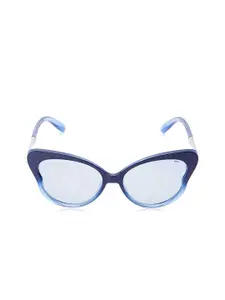 INVU Women Blue Lens & Blue Cateye Sunglasses with UV Protected Lens