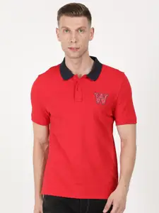 Wrangler Men Red & desire Polo Collar T-shirt