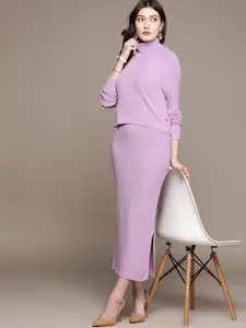 bebe Romance All Day Self-Designed Midi Bodycon Dress With a Pullover
