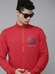 Pepe Jeans Men Red Printed Sweatshirt
