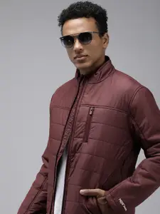 Pepe Jeans Solid Stand Collar Padded Jacket