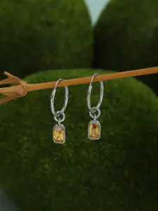 VANBELLE Silver-Toned Circular Hoop Earrings