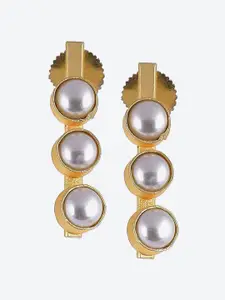 Biba Gold-Toned Contemporary Studs Earrings