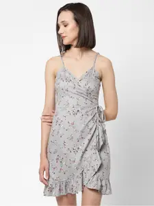 VASTRADO Grey & pale silver Floral Dress