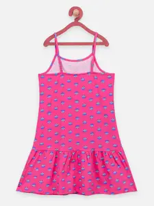 LilPicks Pink Drop-Waist Dress